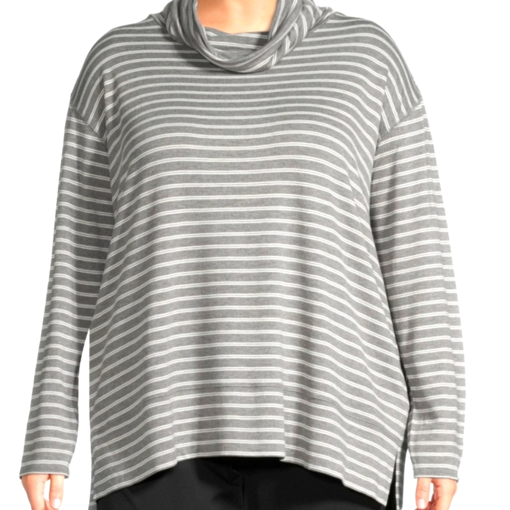 LIZ CLAIBORNE Mock Neck Long Sleeve Tunic XXL